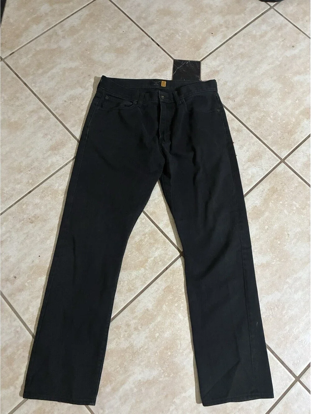 J Crew 770 Men’s Jeans 32x30 Black Straight Fit 100% Cotton Classic Denim